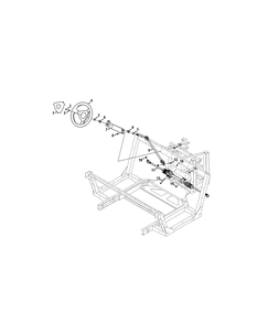 Steering Diagram and Parts List for 465 4X4-EFI-1H030Z-1G192Z-37BMD710 Cub Cadet Lawn Tractor Accessories